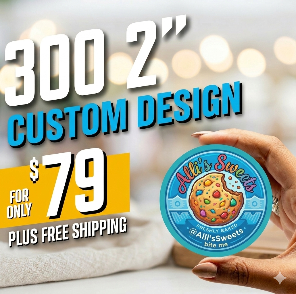 300 2" Circle High Gloss Labels